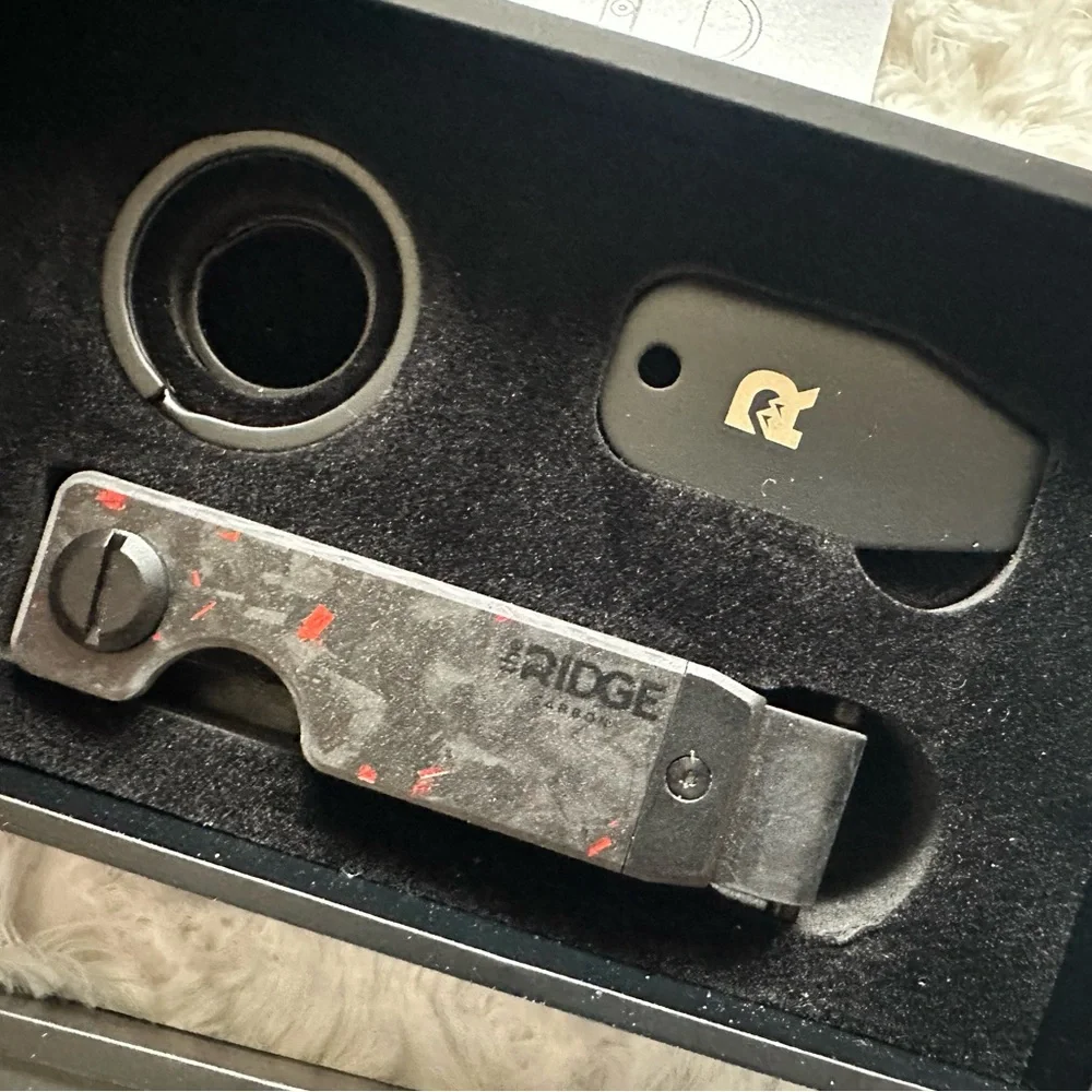 NOT FOR SALE Ridge Carbon Fiber Wallet with Red Accents